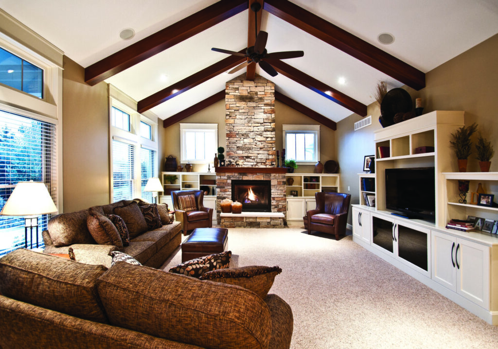 Vaulted Ceiling Living Room
