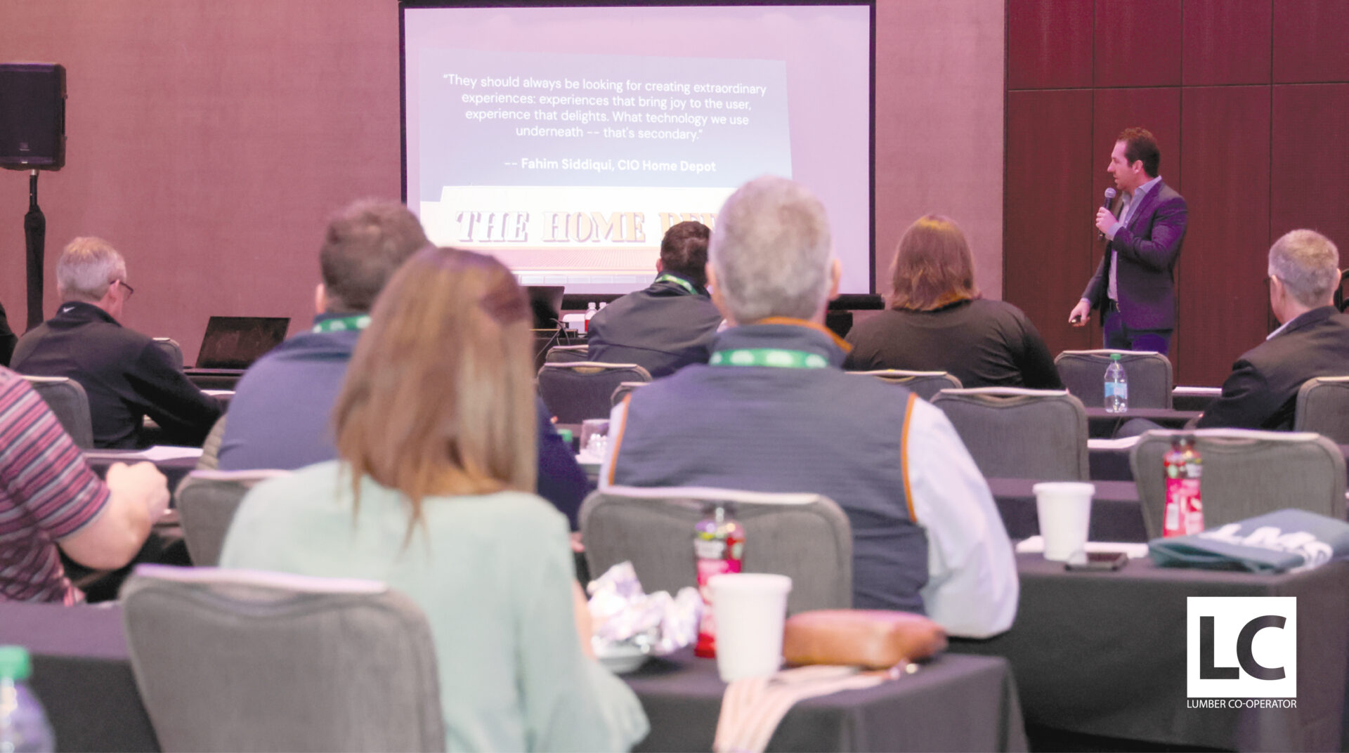 Zach Williams presenting at LBM Expo