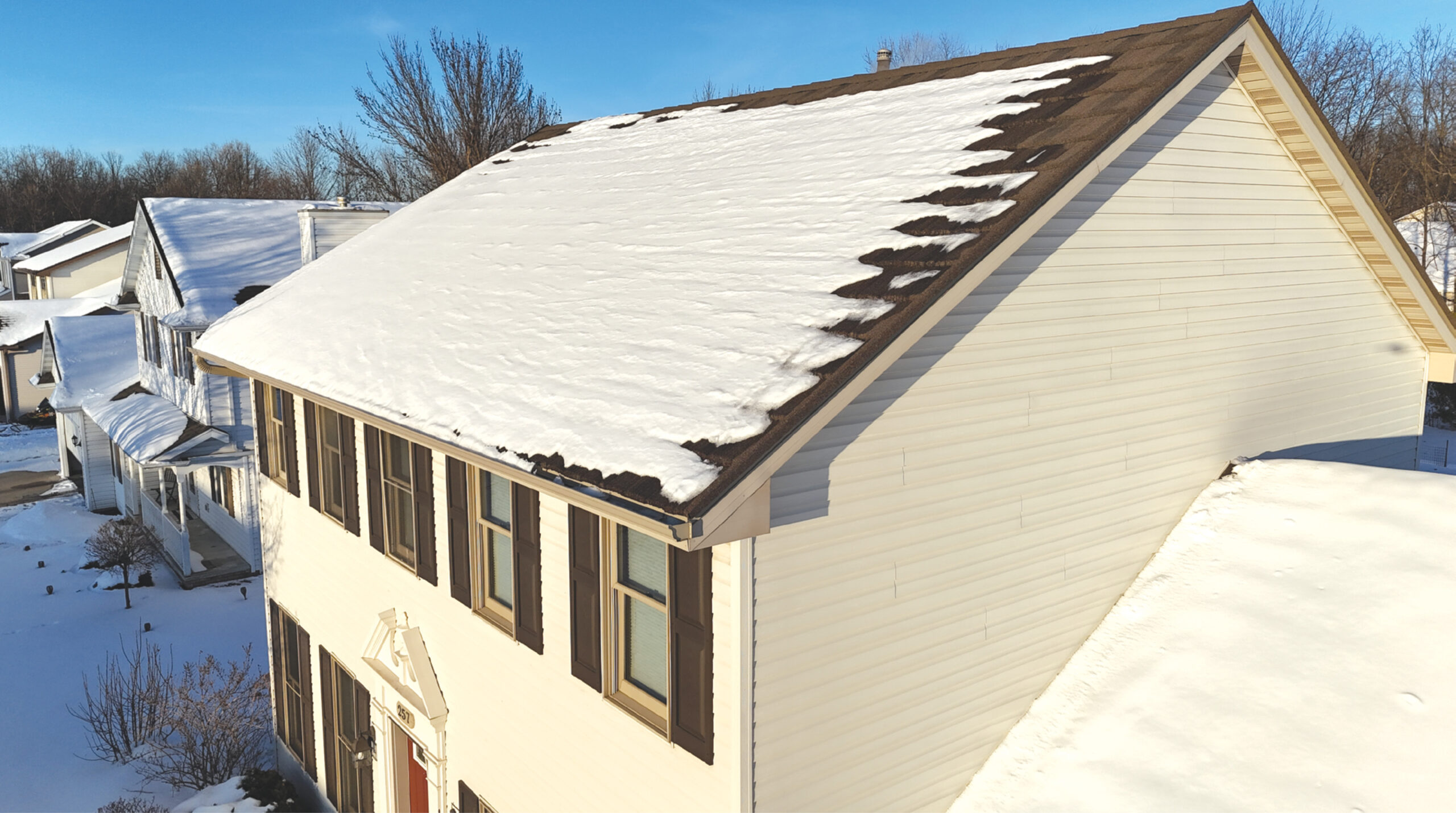 Roof with snow on it